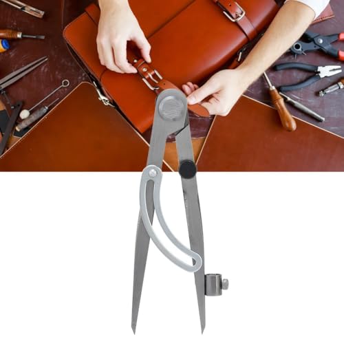 Wing Divider Gauge, Carbon Steel Scribing Compass with Pencil Holder, 6Inch 150mm Marking Tool for Woodworking Metalworking Leatherworking - size: 150mm