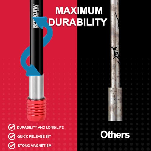 Geinxurn 6” Impact Screwdriver Bit Holders Extra Long, 3Pcs Magnetic Extension Quick-Change Socket Drill Bit Holder Cr-V Steel Hex Shank Quick Release Drill Bit Guide - size: 6"-3PCS