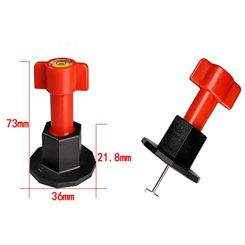 Upgraded Tile Leveling System Kit Reusable Tile Leveler Spacers with Replaceable Steel Needle Flat Ceramic Tile Adjusters Floor Wall Construction Tools - color: Upgraded Tile Levele