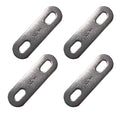 4 pcs 304 Stainless Steel Adjustable Mending Plates, 100mm(3 8/9inch) Flat Straight Slotted Repair Brackets for Pipe, Furniture & Structural Repair - size: 100mm(3 8/9inch)