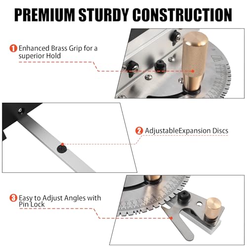 Precision Miter Gauge for Maximum Stock Support and Repetitive Cut Flip Stop - color: Miter Gauge - Sliver