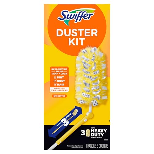 Swiffer Duster Kit with 3 ft Extendable Handle