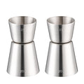 Briout 2Pc Double Cocktail Jigger for Bartending,1OZ 1/2OZ,Flat Edge Silver - color: Frosted Silver, size: Flat Edge-0.5oz/1oz-2PC