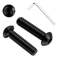Metuja 20PCS 1/4-20x1 Button Head Socket Cap Bolts Screws,304 Stainless Steel Rust & Corrosion Resistant with Black Oxide Finish,Full Thread for DIY,Furniture Assembly,Toys & Mechanical Repair - size: 1/4-20 x 1"