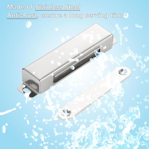 2 Pack | Heavy-Duty Magnetic Door Catch - 90lb Pull Force, Stainless Steel, Anti-Rust, Ideal for Screen Door, Pantry Door, Barn and RV Doors. - size: Large-90Lbs