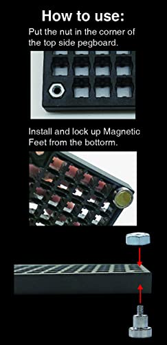Free Zone 8-Piece Magnetic Feet Expansion Pack for Pegboard Organizers