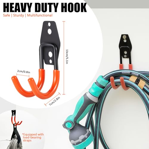 Heavy Duty Garage Storage Hooks 2 Pack Garage Tool Organizer Wall Mount - size: One Size