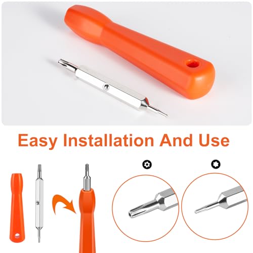 Video Doorbell Screwdriver, Double-Ended T6 T15 Screw Driver Tool for Camera Video Doorbell Replacement, Battery Change, Wifi Password Reset