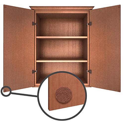 Furniture Felt Pads 3/8" (10mm) Diameter Round 3M Self Adhesive Protects Kitchen Cabinets, Drawers, Desks and Furniture Against Bumps and Scratches 100 Pack - Mocha (Medium Brown) - color: Mocha 100 Pack