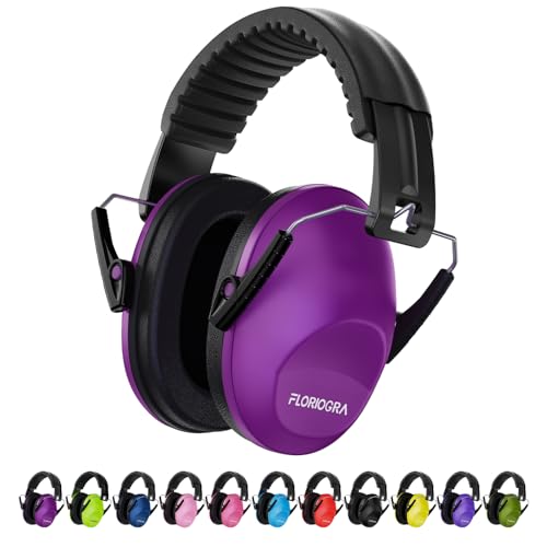 Floriogra Noise Cancelling Headphones for Kids/Toddler 28dB SNR Ear Muffs - color: Deep Purple