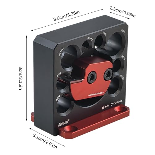 Dowel Maker Jig Kit, 8 Hole Dowel Maker Round Rod Auxiliary Tool Electric Drill Milling Inserts for Wooden Rods Sticks Woodworking (Imperial)