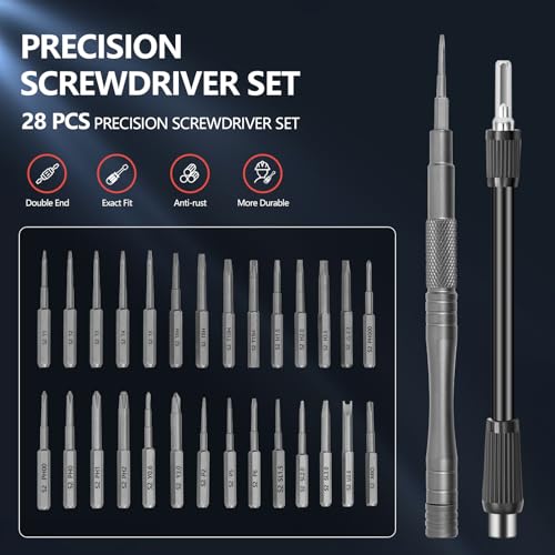 30-in-1 Premium Precision Magnetic Screwdriver Set, Professional Mini Repair Kit for Electronics, Computer, Laptop, PC Building, Phone, Watch & Eyeglass – Alloy Tool Steel Micro Bits - style: 30 in 1