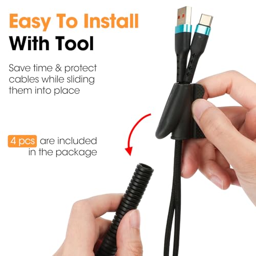 120 FT Wire Loom 3/8 Inch, Split Wire Loom Tubing Wire Conduit, Wire Protector Tubing – Black - color: 3/8" x 120ft-Black