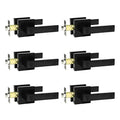 SUNTAI Bedroom/Bathroom Door Handles Levers Square Plate Interior Privacy Door Locksets,Matte Black (6Pack) - size: 6