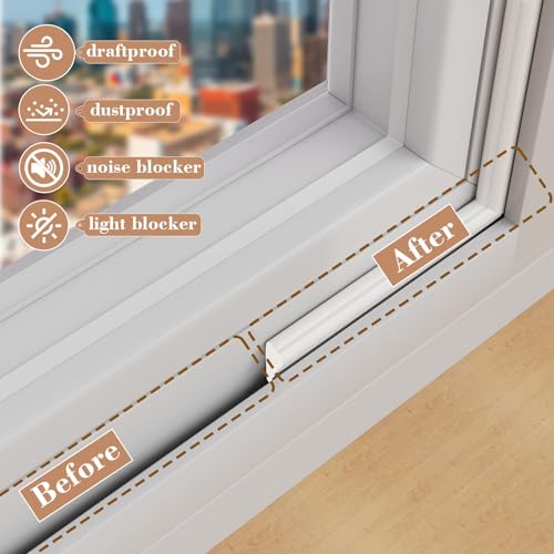 9.8 Ft White Wedge Door Frame Seal Strip - color: White, size: 9.8 Ft