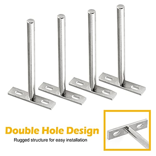 Luomorgo 5 Inch Floating Shelf Bracket, 4 Pcs Blind Shelf Bracket - size: 5 Inch