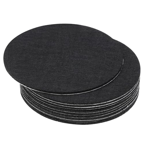 PATIKIL 4 Inch Diameter Lamp Base Felt, 10Pack 2mm Thickness Round Soft Adhesive Non-Slip Anti-Scratch Backed Felt for Lamp Furniture DIY Craft, Black - color: Black, size: 4 Inch