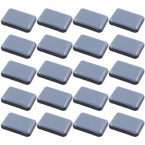 20Pcs 1-3/8 x 1 Inch Rectangular Adhesive Furniture Sliders - size: 1-3/8 x 1 Inch