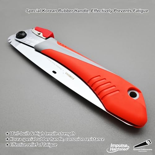 TONMA 8" Folding Hand Saw, Made in Korea, Medium Teeth, TDE-903 - size: 8 inches (210mm)