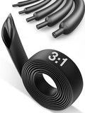 1/8" Heat Shrink Tubing-3:1 Ratio Adhesive Lined-Marine Grade Heat Shrink Tube-Wire Waterproof Industrial Large Heat Shrink Tubing-Black-6.6FT - size: 1/8"(3.2mm)-6.6Ft