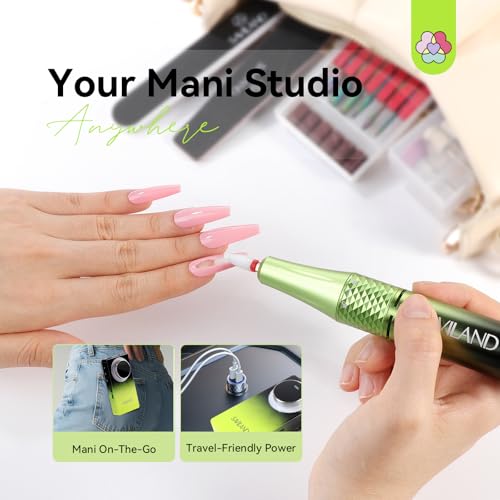 SAVILAND 50000RPM Professional Electric Nail Drill Kits for Acrylic Nails - color: A-gradient Green