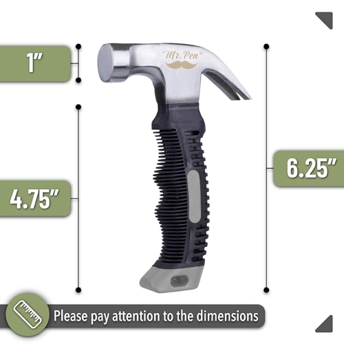 Mr. Pen- Claw Hammer, 8oz, Gray, Magnetic - color: Gray