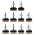 10pcs Felt Base Plastic Furniture Legs with M6x25mm Bolt Screw-on Chair Table Feet (Diameter 1.2-Inch) - size: 1.18"/30mm