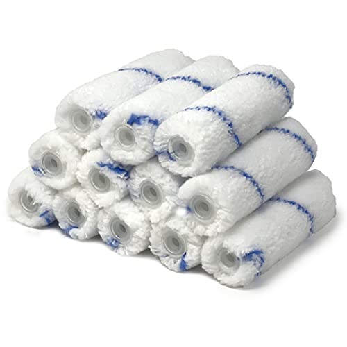 Allgala 12-Piece 4" Mini 3/8" Nap Shedless Microfiber Paint Roller Cover - TH10306 - size: 4" Mini (Pack of 12)