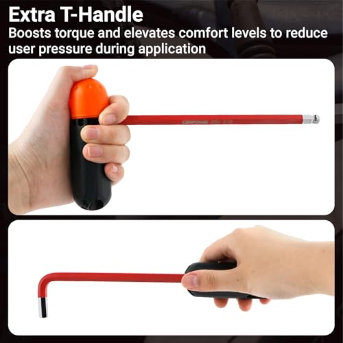 13-Piece Jumbo SAE Hex Key Set (1/16” – 5/8”) – Extra Long Arm Ball End Allen Wrenches – Heavy Duty CR-V Steel L-Keys for Automotive, Industrial & Machinery Repair - style: SAE 1/16”-5/8"