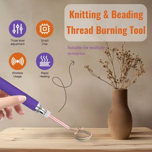Rechargeable Wire Burning Kit, Digital Wire Burning Tool, Suitable for Bead Stringing, Leather Craftsmanship, Sewing, Weaving, Wax Carving, Wood Stamping, Black - color: Black