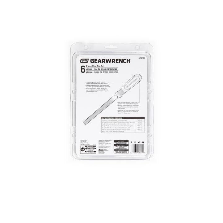 GEARWRENCH 6 Pc. 4" Mini File Set - 82821H - size: 6 Pc. Mini Set, style: New Version