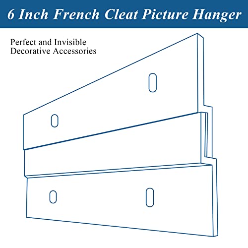 Funrous 12 Pack French Cleat Hanger Z Bar Wall Mounting Screws Set, 6 Inch - size: 6 Inch
