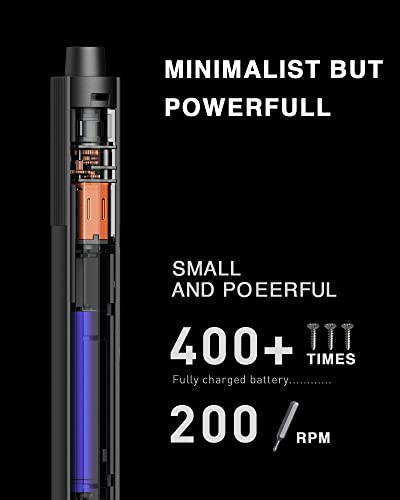 XIAOMI Electric Precision Screwdriver, All-Metal Gearbox, Powerful Magnetic Motor, Rechargeable Lithium Battery, S2 Steel Screwdriving Bits, Type-C Charging, Aluminium Alloy Case, Grey