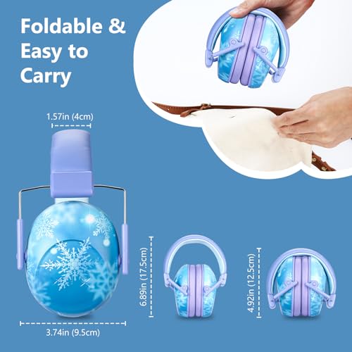 ProCase Kids Noise Cancelling Headphones Ear Hearing Protection, Snowflake - color: Snowflake