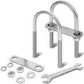 2 Sets M10 U Bolts 2-1/2 Inch Wide, 3/8" x 2-1/2"W x 5" L | 304 Stainless Steel U Bolt Heavy Duty for boat trailer with Nuts, Bolt Plate and Washers,u bolts 2.5 inch wide,Metric bolts - size: M10 x 65mm x 136mm