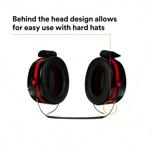 3M PELTOR Hearing Protection Optime 105 Earmuffs, E-A-Rfit Compatible, Assembly, Sanding, Grinding - size: One Size, style: Behind-the-head