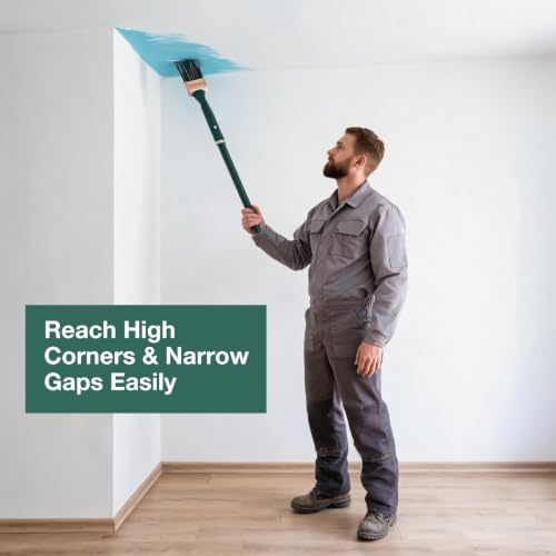 King Origin 2 PCS 2 Inch Paint Brushes with Pole, Quick Deck Brush - size: 2-Inch