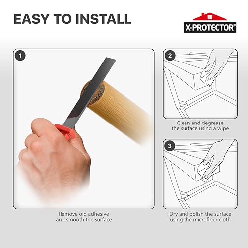 X-Protector Furniture Pads Preparation Set - File, Microfiber, 20 Wipes - size: Prep Set