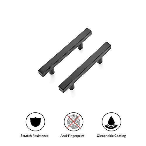 Ravinte Matte Black Square Cabinet Hardware Pulls 3 Inch 30 Pack - color: Black, size: 3 Inch Hole Center