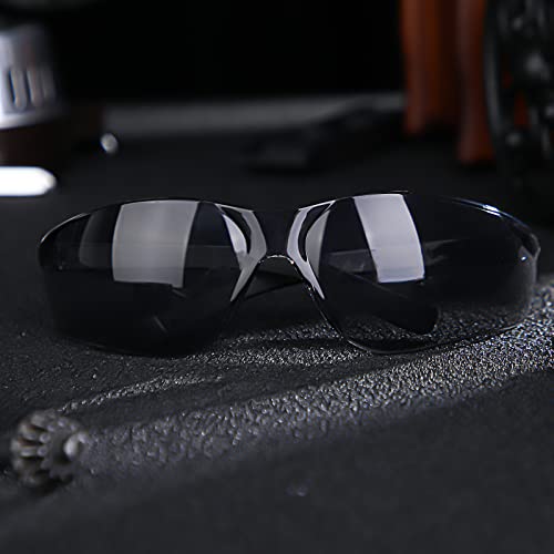 12 Pack Safety Glasses Bulk for Men Women, Tinted Safety Glasses, Gray - color: Gray