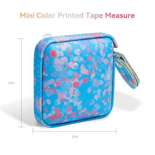 Mini Retractable Soft Tape Measure for Sewing, Fabric, Body Measurements - Emerald Green+Ice Blue - color: Emerald Green+Ice blue