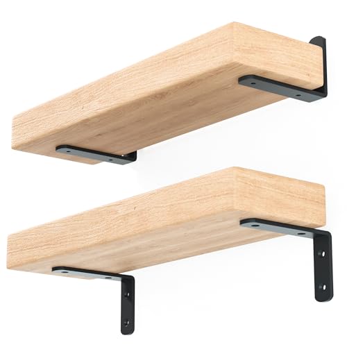4Pcs Shelf Brackets, Black 4inch Floating Shelf Bracket, Wall Mounted Support,Heavy Duty Floating Shelf Bracket - size: 4inch, style: 4PCS