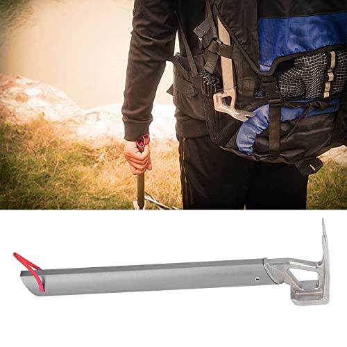 Heavy Duty Camping Claw Hammer, Stainless Steel Ox Horn Head Tent Stake Hammer Multifunction Building Camping Hammer for Hiking Backpacking Gardening (grey) - color: Grey