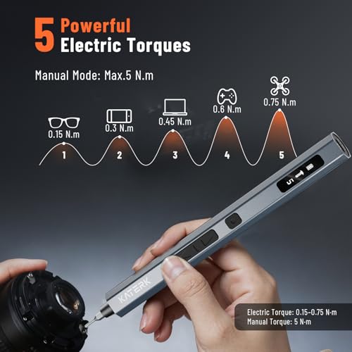 KATERK Electric Screwdriver, 500mAh Mini Electric Screwdriver