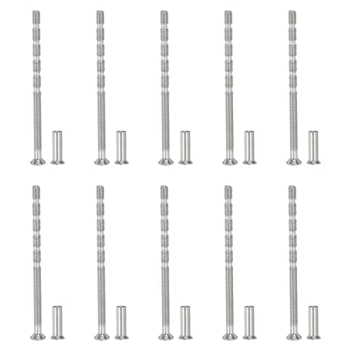 PATIKIL Cabinet Handle Screws M4 x 70mm Break Away Screw with Sleeve 10Set - size: M4 x 70mm