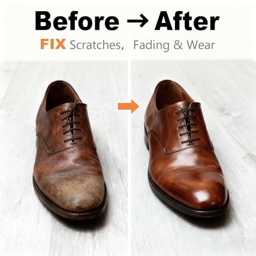 Medium Brown Leather Repair Kit, Recoloring Balm, Leather Dye | Restore Scratches, Faded & Aged Leather & Vinyl Couches, Boots, Car Seats & Furniture - color: Medium Brown