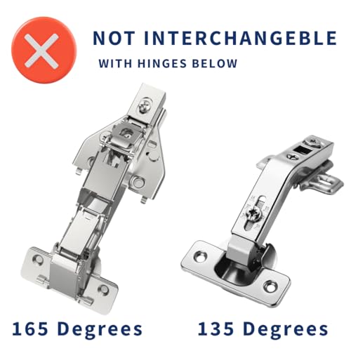 Burks 2 Pack Lazy Susan Hinge 90 Degree Pie Cut Bifold Cabinet Door Hinge Corner Cabinet Hinge