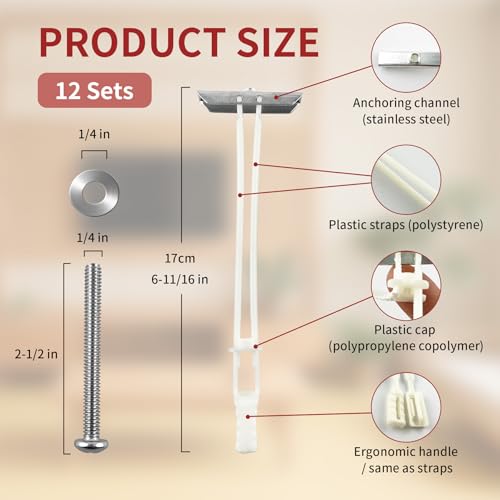 12PCS Heavy Duty Drywall Anchors with Bolts for 1/4"-20, 270+ lbs Hollow Wall Anchors for TV Mounting Kit,Drywall Toggle Bolt - Zinc Plated, Easy Install
