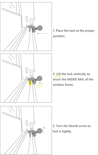 QCAA Sliding Window Security Lock, Aluminum, White Coated, 12 Pack, Made in Taiwan - color: White(1/8"), size: 12pack
