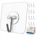 GLUIT Adhesive Wall Hooks for Hanging Heavy Duty No Drill, 22 lbs, 12 pcs - size: Medium, 12 pcs
